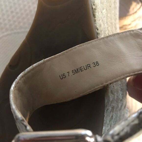 Via Spiga Leather Snakeskin Print Wedge Espadrille - Picture 5 of 6